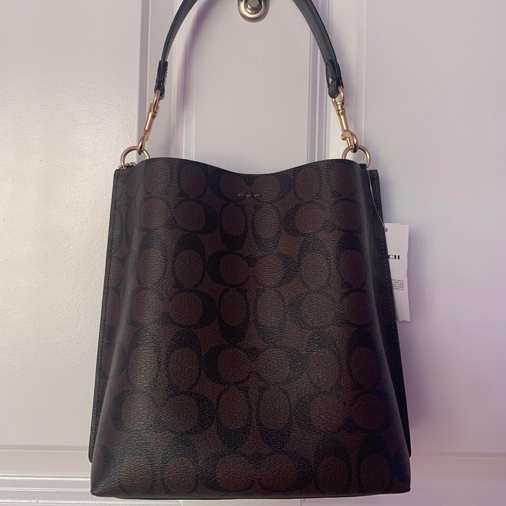 Coach Black and Brown Signature Bag